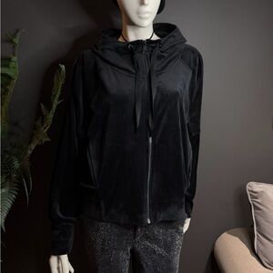 DKNY velour sweatshirt jacket